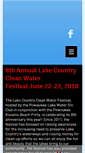 Mobile Screenshot of cleanwaterfestival.com